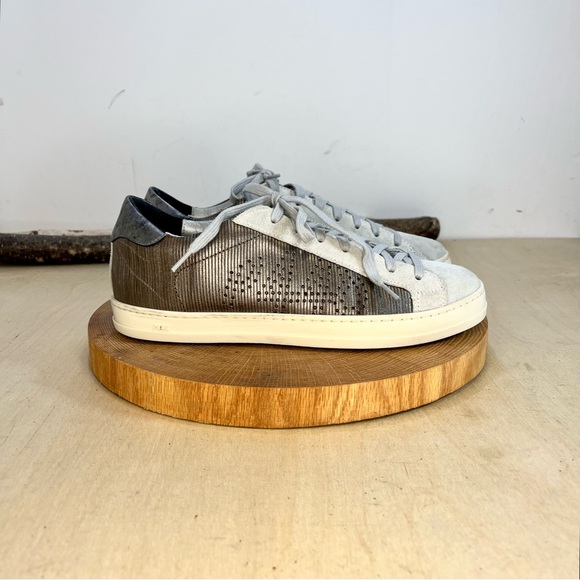 *P448 | John Sneaker in Roccia Suede Leather Low Top Sneakers Size 39/8.5-9 - Picture 4 of 16